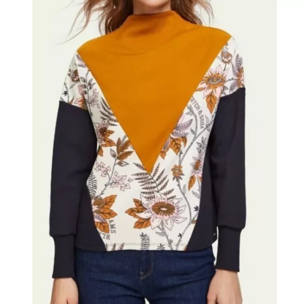 SCOTCH & SODA panel colorblock sweatshirt masterclash size M Womens sweater